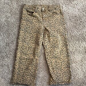 American Eagle Outfitters Tan Leopard Print Pants